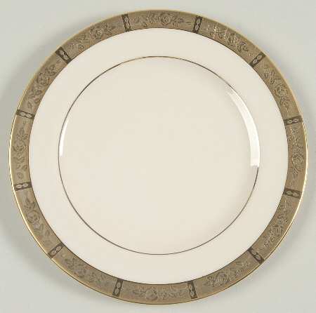 Georgian Rose No Color Band (Gold Trim, Rim) Bread & Butter Plate