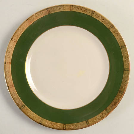 Georgian Rose Spanish Green (Rim) Salad Plate