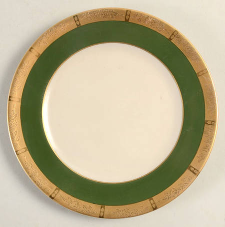 Georgian Rose Spanish Green (Rim) Bread & Butter Plate