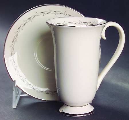 Glendora Grey (Rim) Irish Coffee Cup and Saucer Set