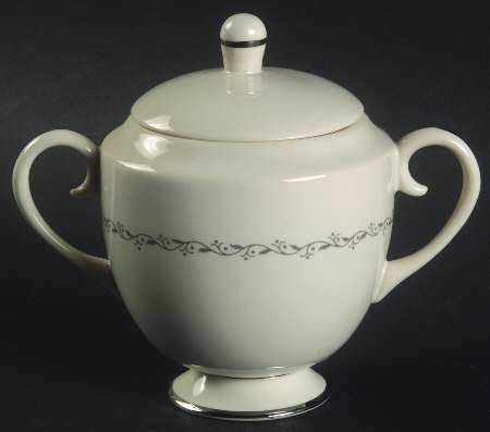 Glendora Grey (Rim) Mini Sugar Bowl & Lid