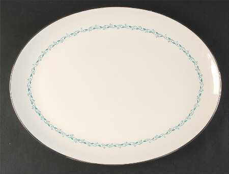 Glendora Turquoise (Rim) 14" Oval Serving Platter