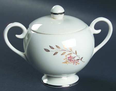 Golden Glade (Rim) Sugar Bowl & Lid