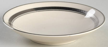 Grecian Key No Color Band (Platinum Trim, Coupe) Fruit/Dessert (Sauce) Bowl