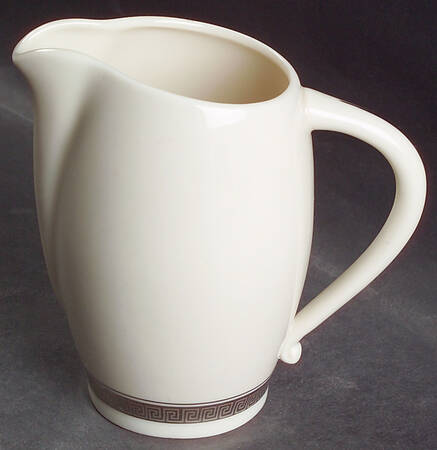 Grecian Key No Color Band (Platinum Trim, Coupe) Creamer