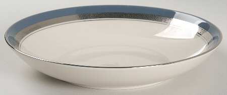 Grecian Key Mystic (Platinum Trim, Coupe) Coupe Soup Bowl