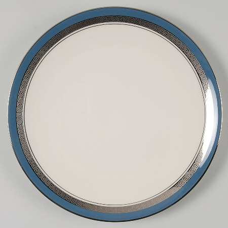 Grecian Key Mystic (Platinum Trim, Coupe) Salad Plate