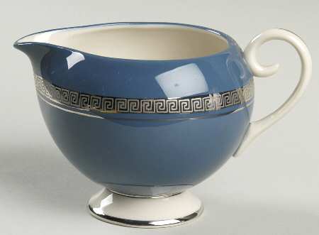 Grecian Key Mystic (Platinum Trim, Rim) Creamer