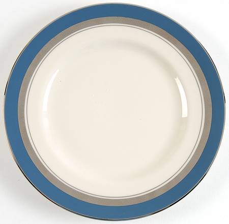 Grecian Key Mystic (Platinum Trim, Rim) Salad Plate