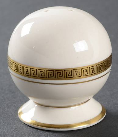 Grecian Key No Color Band (Gold Trim, Rim) Salt Shaker