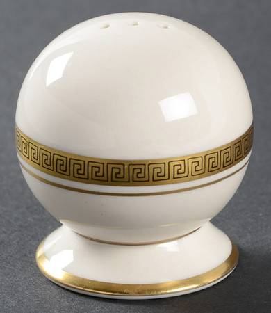 Grecian Key No Color Band (Gold Trim, Rim) Pepper Shaker