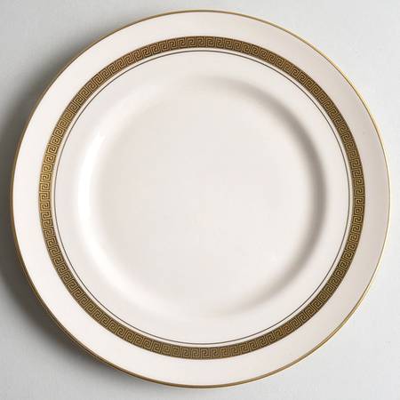 Grecian Key No Color Band (Gold Trim, Rim) Salad Plate