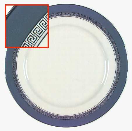 Grecian Key Teal (Platinum Trim, Rim) by Flintridge