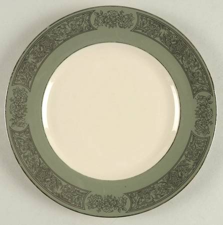 Madeira Sage Green (Rim) Salad Plate