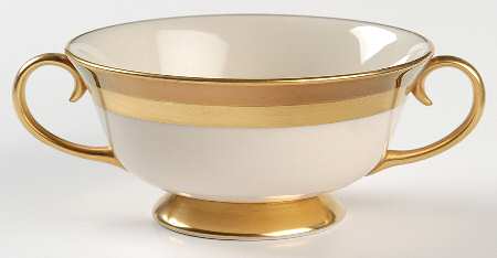Marquis (Coupe, Flintridge Backstamp) Footed Cream Soup Bowl
