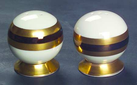 Marquis (Rim, Flintridge Backstamp) Salt & Pepper Set