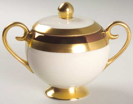 Marquis (Rim, Flintridge Backstamp) Sugar Bowl & Lid