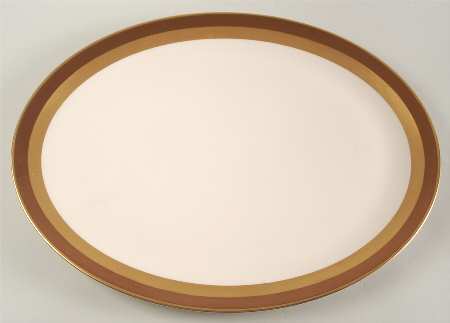 Marquis (Rim, Flintridge Backstamp) 16" Oval Serving Platter