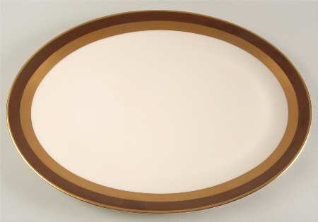 Marquis (Rim, Flintridge Backstamp) 14" Oval Serving Platter