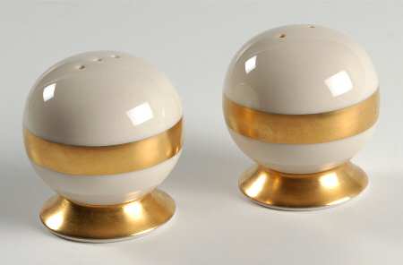 Marlo (Gold Trim, Rim, Verge) Salt & Pepper Set