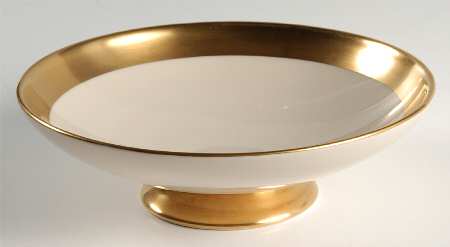 Marlo (Gold Trim, Rim, Verge) Round Compote (Height X Width)