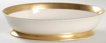 Marlo (Gold Trim, Rim, Verge) 9" Oval Vegetable Bowl