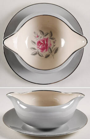 Miramar (Rim) Gravy Boat with Attached Underplate by Flintridge