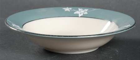 Misty Leaf Peacock Blue Fruit/Dessert (Sauce) Bowl