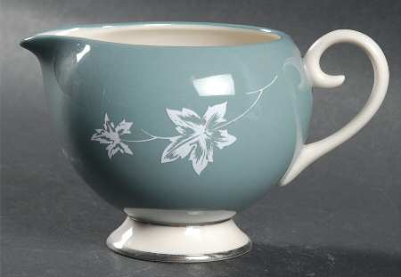 Misty Leaf Peacock Blue Creamer