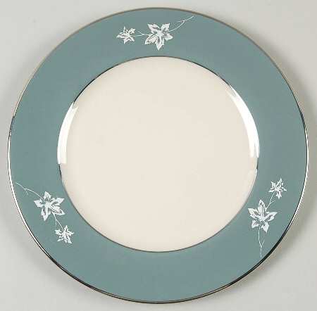 Misty Leaf Peacock Blue Bread & Butter Plate