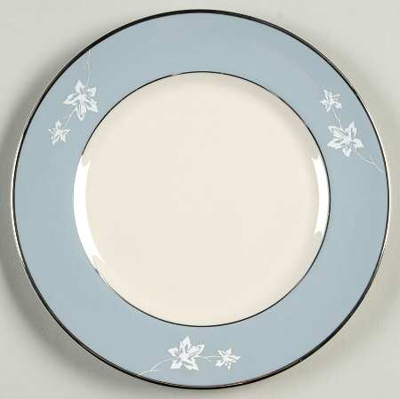 Misty Leaf Strata Blue Bread & Butter Plate