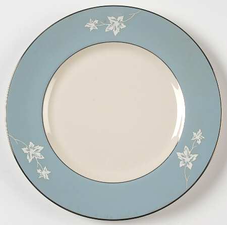 Misty Leaf Strata Blue Salad Plate