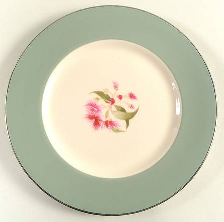 Milan Sage Green (Rim $ Coupe) Salad Plate