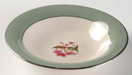 Milan Sage Green (Rim $ Coupe) Rim Fruit/Dessert (Sauce) Bowl