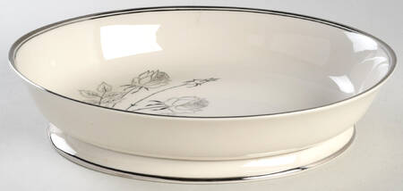 Midnight Rose 9" Oval Vegetable Bowl