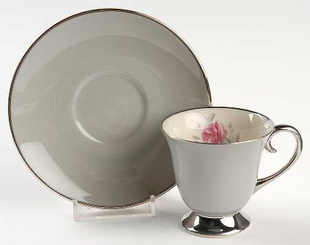 Miramar (Rim) Footed Demitasse Cup & Saucer Set