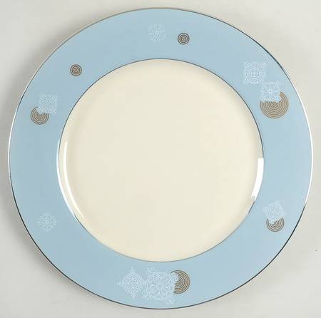 New Moon Strata Blue (Rim & Coupe) Dinner Plate
