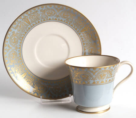 New Vienna Sage Green Footed Cup & Saucer Set