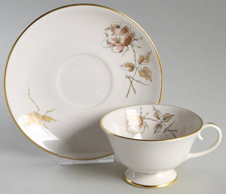 Pallette Rose Footed Cup & Saucer Set