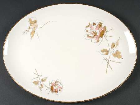 Pallette Rose 14" Oval Serving Platter
