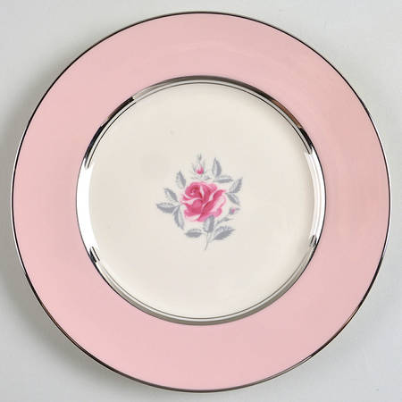 Petal Pink Rose (Rim) Salad Plate