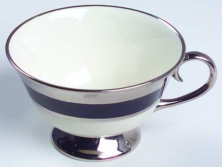Platinum Cobalt (Rim) Footed Cup