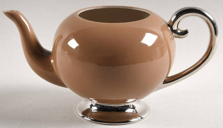 Platinum Cocoa (Rim) Teapot No Lid