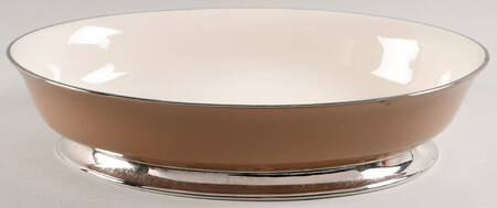 Platinum Cocoa (Rim) 9" Oval Vegetable Bowl