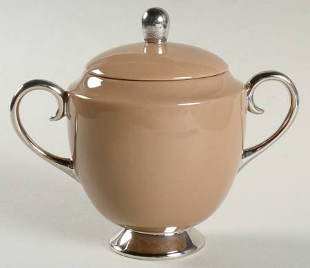 Platinum Cocoa (Rim) Mini Sugar Bowl & Lid