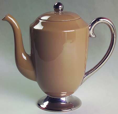 Platinum Cocoa (Rim) Coffee Pot & Lid