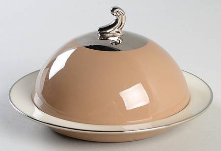 Platinum Cocoa (Rim) Round Covered Butter