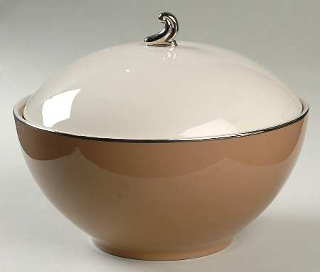 Platinum Cocoa (Rim) Round Covered Vegetable