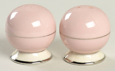 Platinum Petal Pink (Rim) Salt & Pepper Set