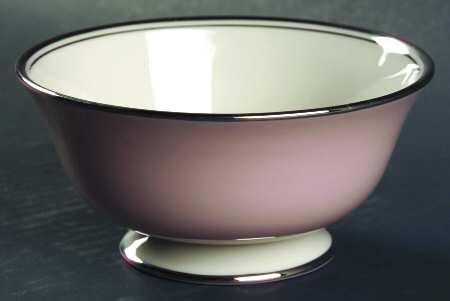 Platinum Petal Pink (Rim) Coupe Cereal Bowl